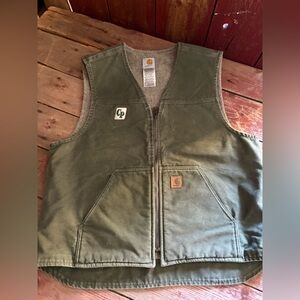 Carhartt Olive Green Canvas Vest